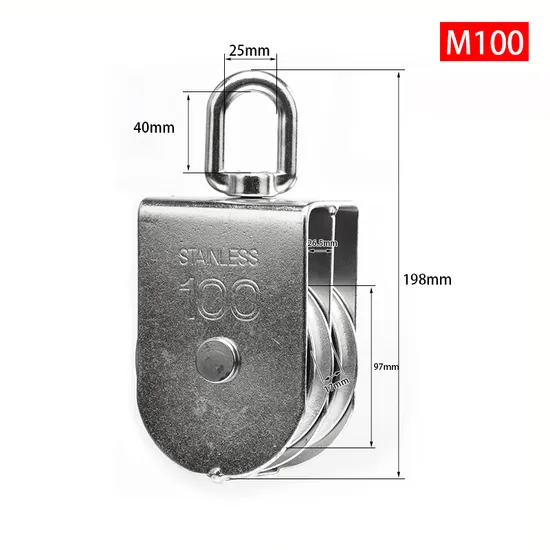 OEM Carbon Steel M25 Single  Hunting Lifting Heavy Objects Garage Warehouses Building 100kg Chain Pulley Block