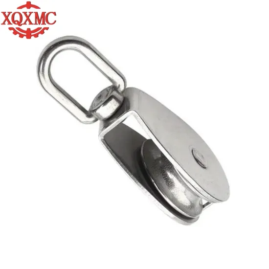 Single Nylon Wheel Stainless Steel Pulley Block Suitable for Lifting Equipment