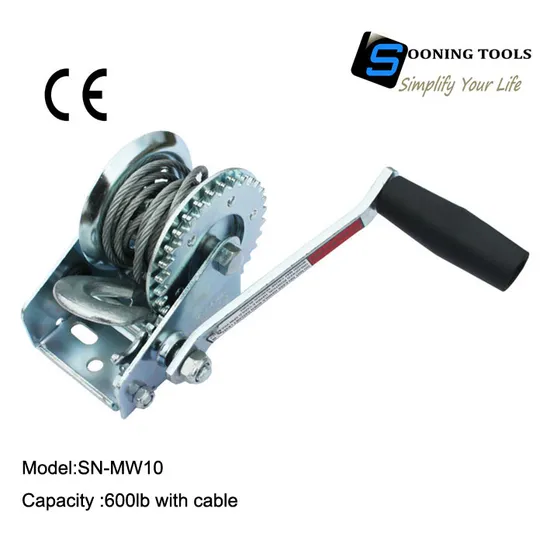 600lbs Hand Winch with Wire Cable