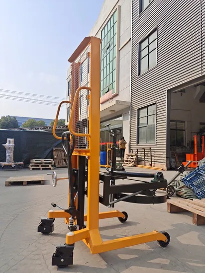 450kg Manual Oil Drum Lifter Stacker with 1500mm Lifting Height