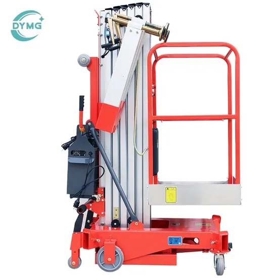 150-250kg Hydraulic Aluminum Aerial Construction Work Manlift Platform Electric Mast Lift