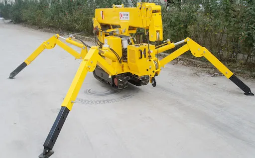 Kebu Petrol Small Crawler Crane Kb8.0 Spider Crane 8 Ton Portable Crane