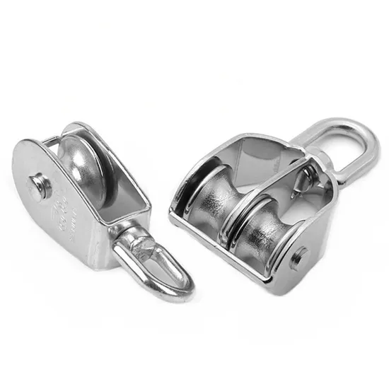 304 Stainless Steel Pulley System Lifting Gym Equipment Single Custom Design Pulley Wheel Zinc Alloy Nickel Pulley Block Single Wheel Pulley