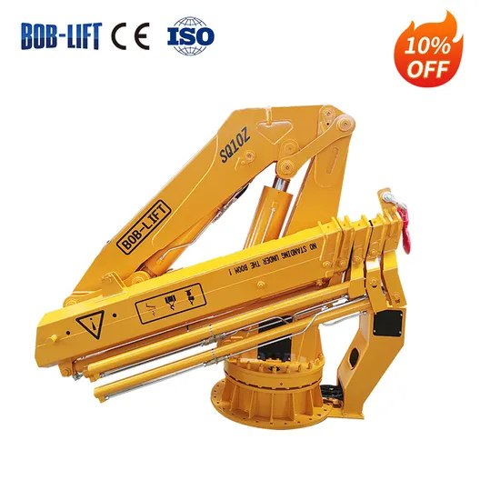 Electric Power Pack Deck Crane Boat Crane 10 Ton Hydraulic Fixed Marine Knuckle Boom Crane Sq10za4t