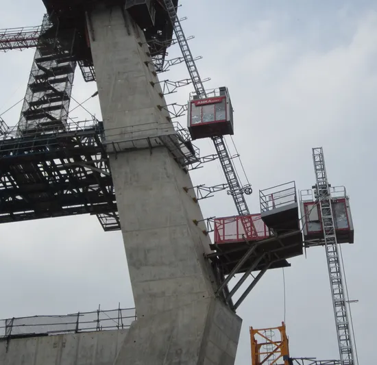 Inclined Rack and Pinion Elevator for Construction and Industrial Usage