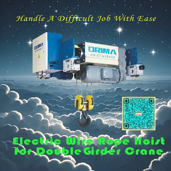 Double-Girder Crane Type 20ton Electric Wire Rope Hoist for Workshop or Warehouse