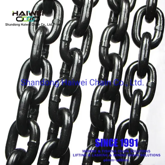 Featured Product G80 Black Painted 8× 24/12× 36/18× 54 25mnv Lifting Link Chain Factory Supplied with Good Feedback