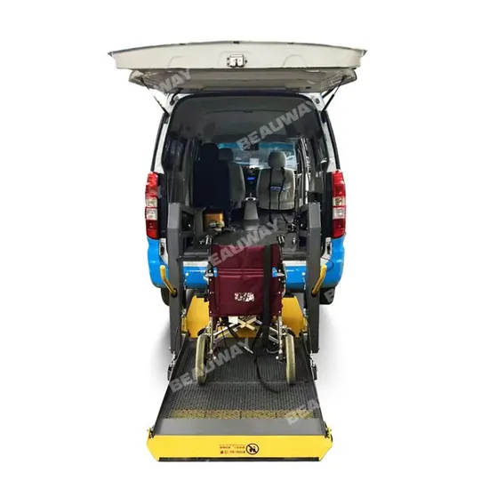 Folding Hydraulic Wheelchair Lift for Vans with High Capacity Double Cylinder and Steel Frame