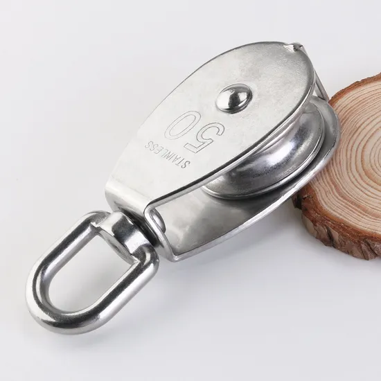 Top Wholesale Stainless Steel Wire Rope/Swivel/Sailboat/Crane/Swivel Single Rope/Marine/Heave Steel Wire/Strap Lifting/Climbing Pulley for Sailing Boat