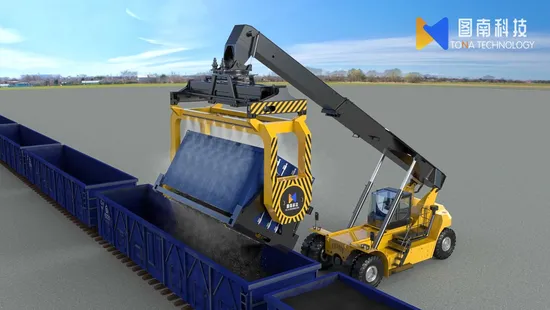 Trq380 Container Tipping Spreader Has a Lifting Capacity of 38 Tons.