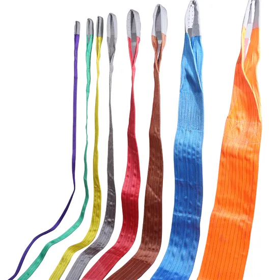 Custom Color and Size Polyester Lifting Webbing Flat Sling Webbing Sling Lifting Crane Lifting Belt