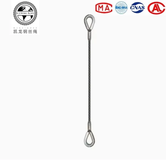 Stainless Steel Suspension Hoisting Wire Rope Sling for Hanging Objects with High Strength Stainless Sling Cable