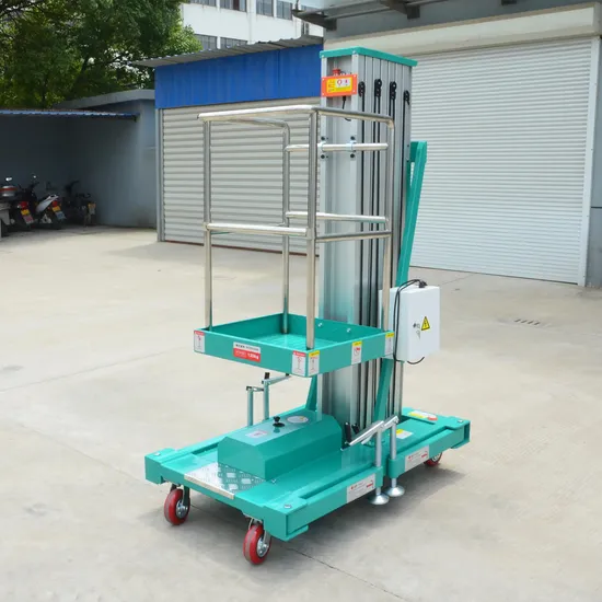 Small Aluminium Post Work Lift Hydraulic Platform