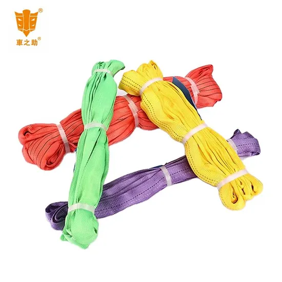 High-Tenacity Polyester Woven Webbing Belt Endless Round Sling for Port Lifting Cargos