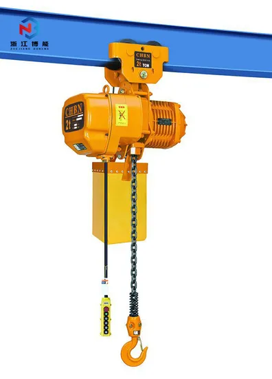 2ton2000kg Double-Chained 1phase Crane Lifting Equipment Hhbb Electric Chain Hoist Operational with Trolley CE Approval