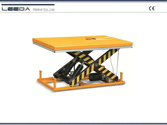 4000kg Stationary Electric Single Scissor Lift Table with Positioning in Different Heights and 1200X1700mm Platform Size Hl-W4001