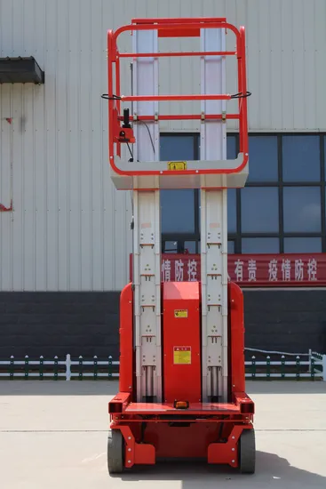 20m 200kg Drivable Vertical Lift Aerial Lift Double Mast Aluminum Alloy Scissor Lift Cherry Picker Boom Lift Vertical Mast Man Lift
