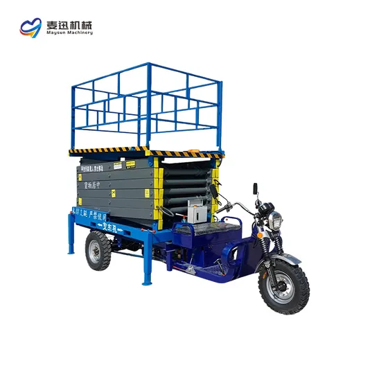 Aerial Scissor Lift Platform Motorcycle Lift Portable Mobile Tricycle Electric Hydraulic Lift