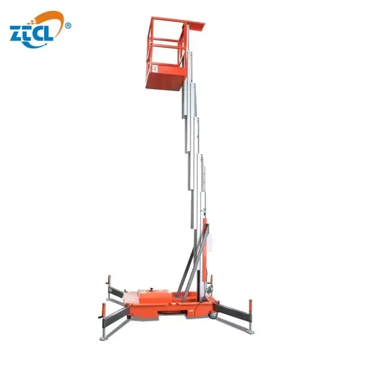 Ztcl Portable Platform One Man Lift Single Aerial Work Mast Hydraulic Platform Lift