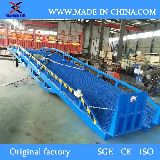 Large Tonnage Dock Loading Ramps Mobile Hydraulic Yard Ramp