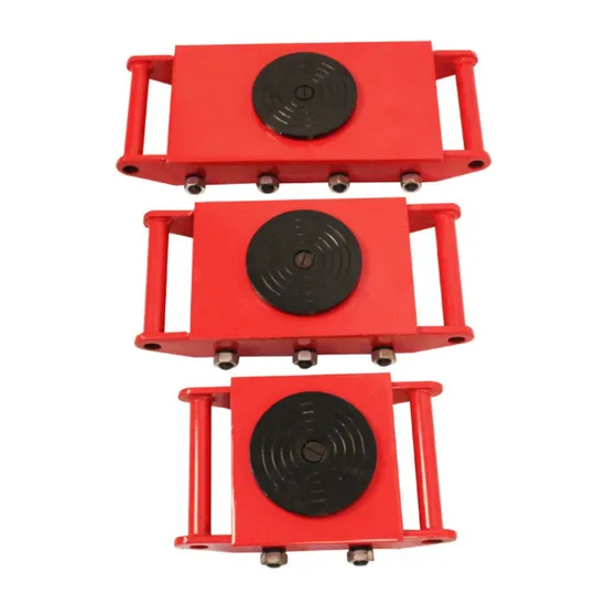6t 180° Rotating Steel Wheel with Handle Load Moving Roller Skids Load Moving Skate