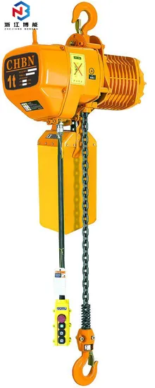 1ton1000kg Single-Chained Crane Lifting Equipment Hhbb Fixed Type 1phase Electric Chain Hoist with Hook CE Approval