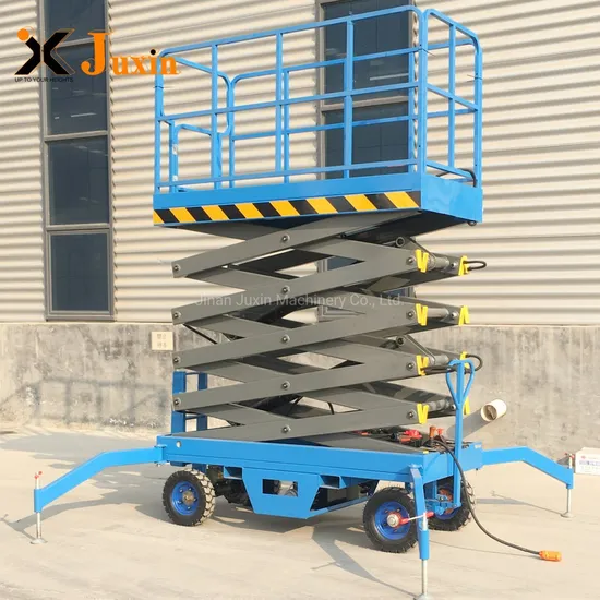 4m-20m Manual Mobile Electric Scissor Lift Platform