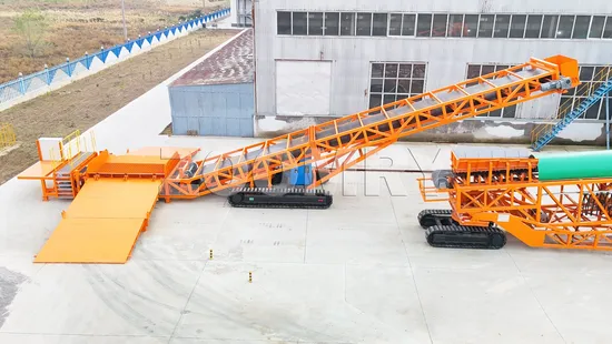 High Capacity Truck Unloader 1400mm to 1800mm Belt Width for Cement and Sand