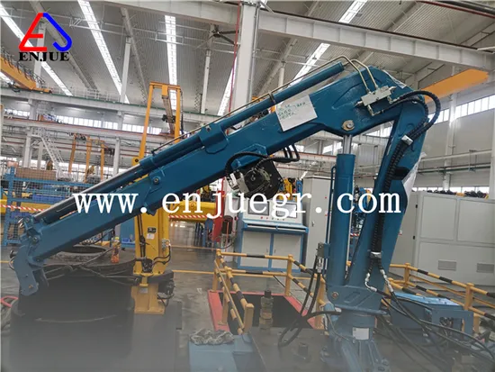 Enjue 1ton 6m /4m Small Size Marine Port Electric Hydraulic Foldable Knuckle Telescopic Boom Provisions Deck Crane with ABS BV CCS Eac Certificate for Sale