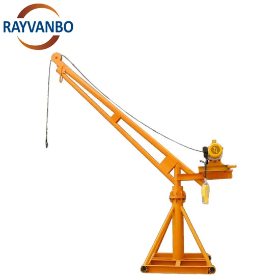 Construction Building Material Lifting Machine Mini Crane with Small Mini Sliding Pulley Wire Rope Pulling Hoist