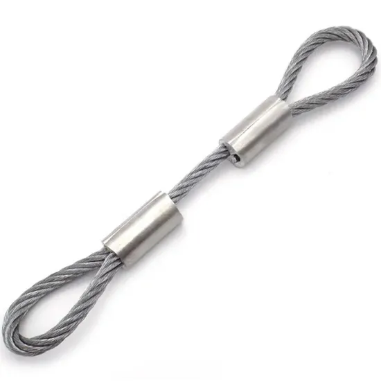 AISI304/316 Stainless Steel Two Head Wire Rope Sling for Lifting Construction