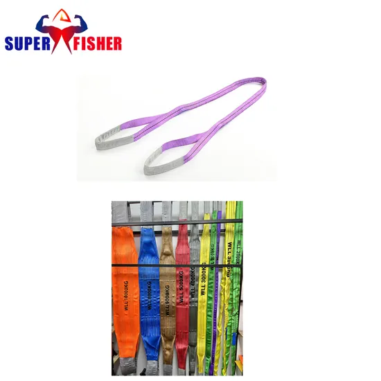 1ton Violet GS CE Certified Polyester Webbing Lifting Sling Safety Factor 7: 1