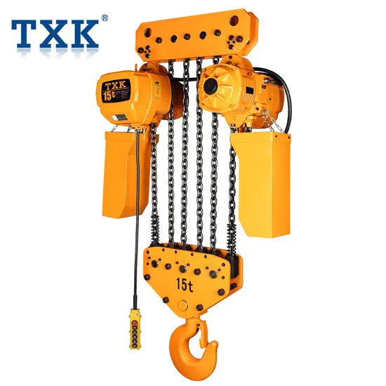 Txk 15 Ton 6 Chain Single Speed Hoist with Electric Trolley