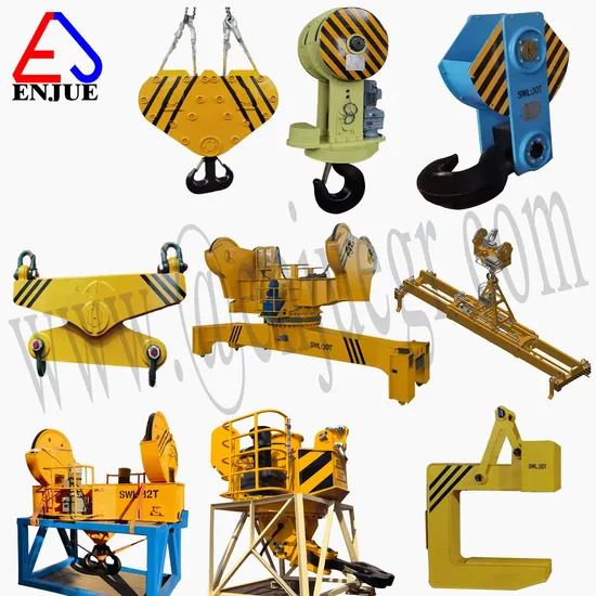 Enjue OEM and ODM Customized 20t/30t/40t/60t/100ton Heavy Duty Single/Double Electric Swivel/Slewing Lifting Pulley Hook Block Used for Port Gantry Crane CCS CE