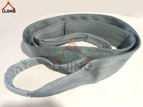 4000kg 3meters Grey Polyester Lifting Webbing Sling Eye to Eye Double Ply