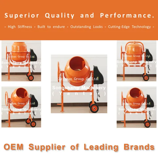 Cm160 (CM125-CM1200) Zhishan Electric Gasoline Diesel Portable Cement Concrete Mixer Machine