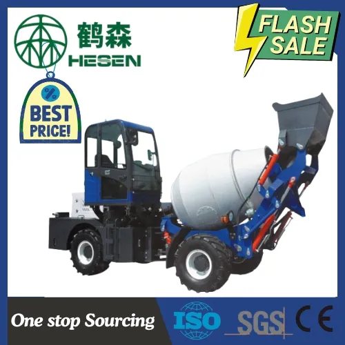 Self-Loading Mixer Concrete Slm Automatic Load Mix Deliver Discharge One Operator