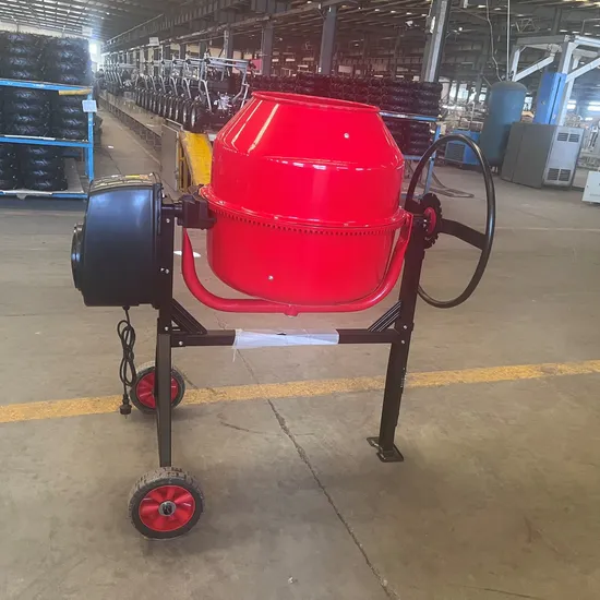 Red Steel Drum Construction Machine Mixer