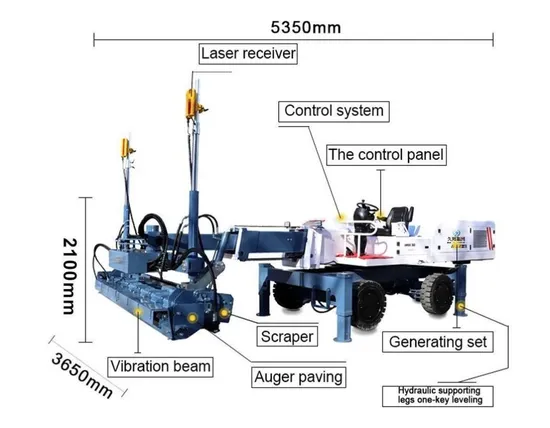4-Section Telescopic Boom Laser Concrete Leveler Screed Leveling Machine