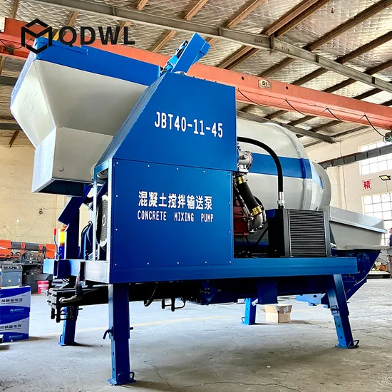 Mobile Mini Small Trailer Diesel Electric Automatic Portable Hydraulic Cement Concrete Mixing Line Pump with Mixer Stationary Concrete Pump