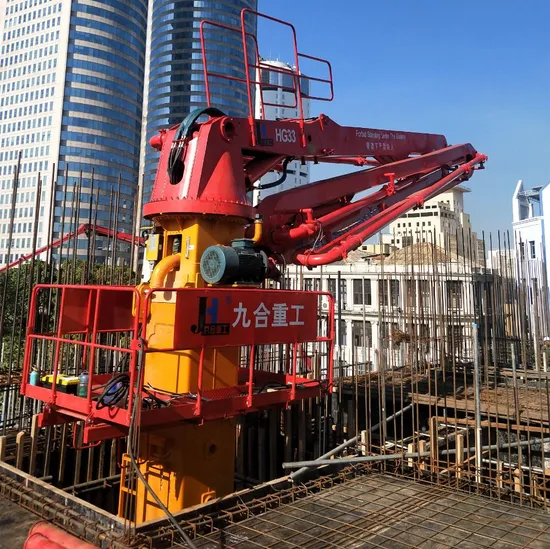 Jiuhe Factory Price 28m 32m 33m Hydraulic Concrete Spreader Distributor Concrete Boom Jacking Self Climbing Concrete Placing Boom