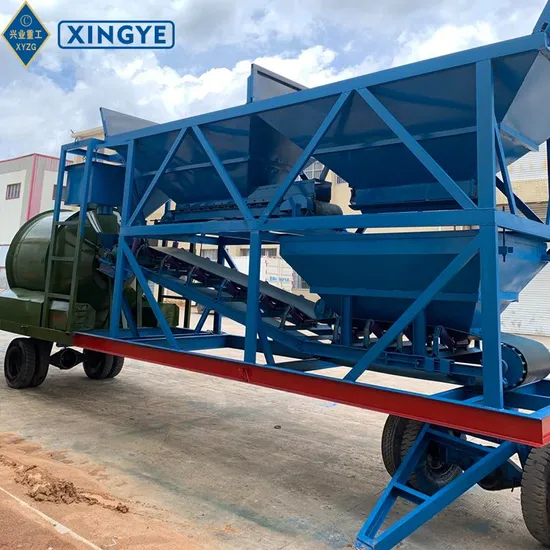 Portable 60m3/H Concrete Batching Plant Equipments Mobile Concrete Mixing Plant