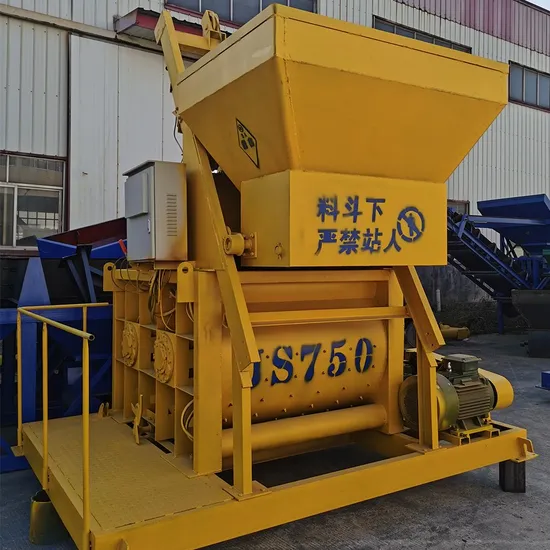 Concrete Machinery Mixer Heavy Duty Double Shaft Js750 Concrete Mixer