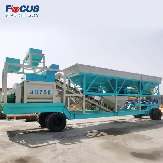 25m3/H 35m3/H 50m3/H 75m3/H Portable Mobile Concrete Mixing Plant for Sale